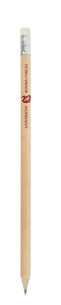 Wooden pencil with rubber