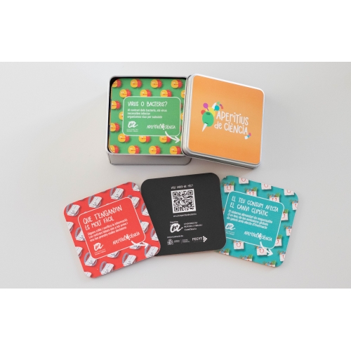 Set of science coasters