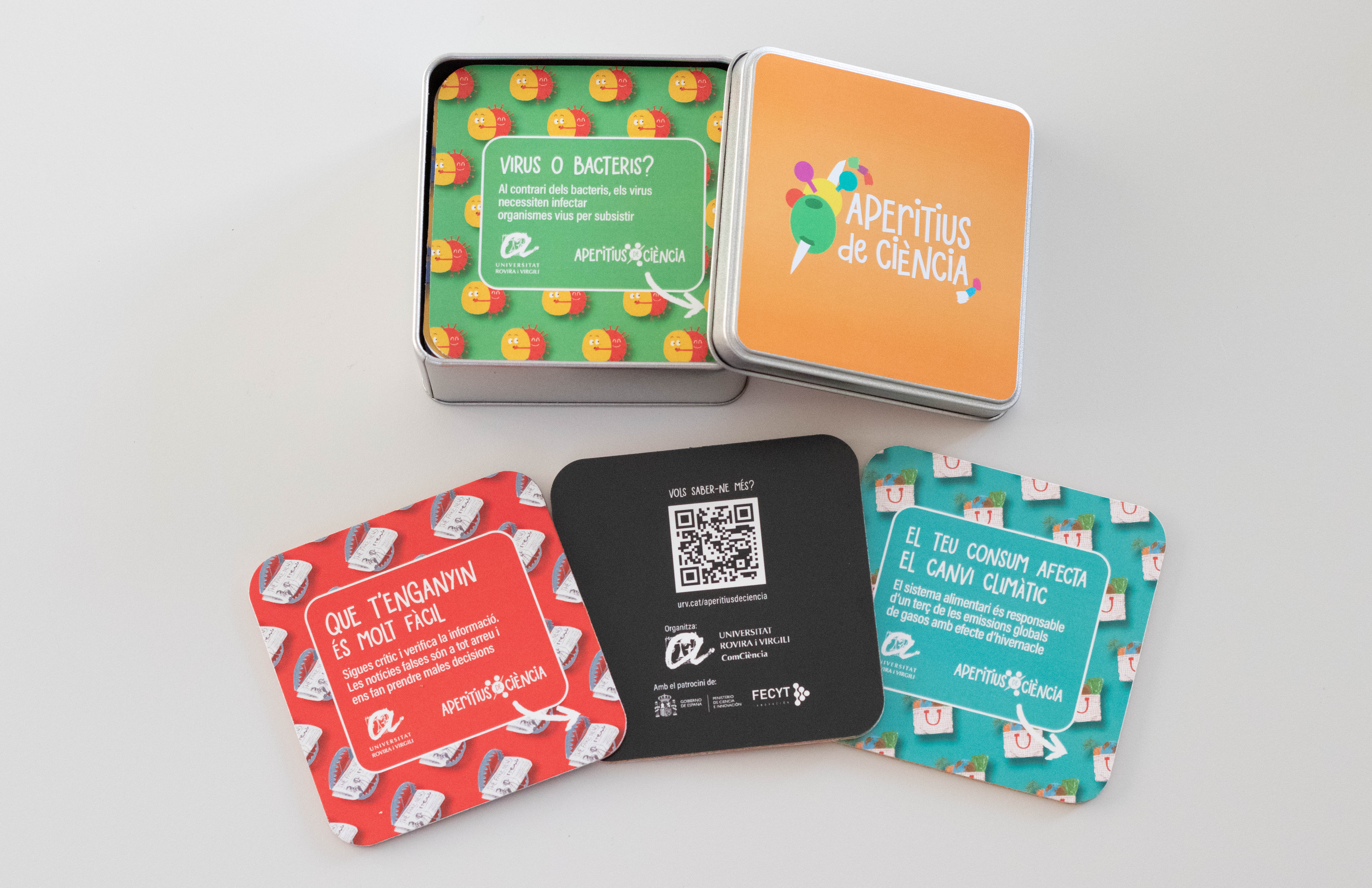 Set of science coasters