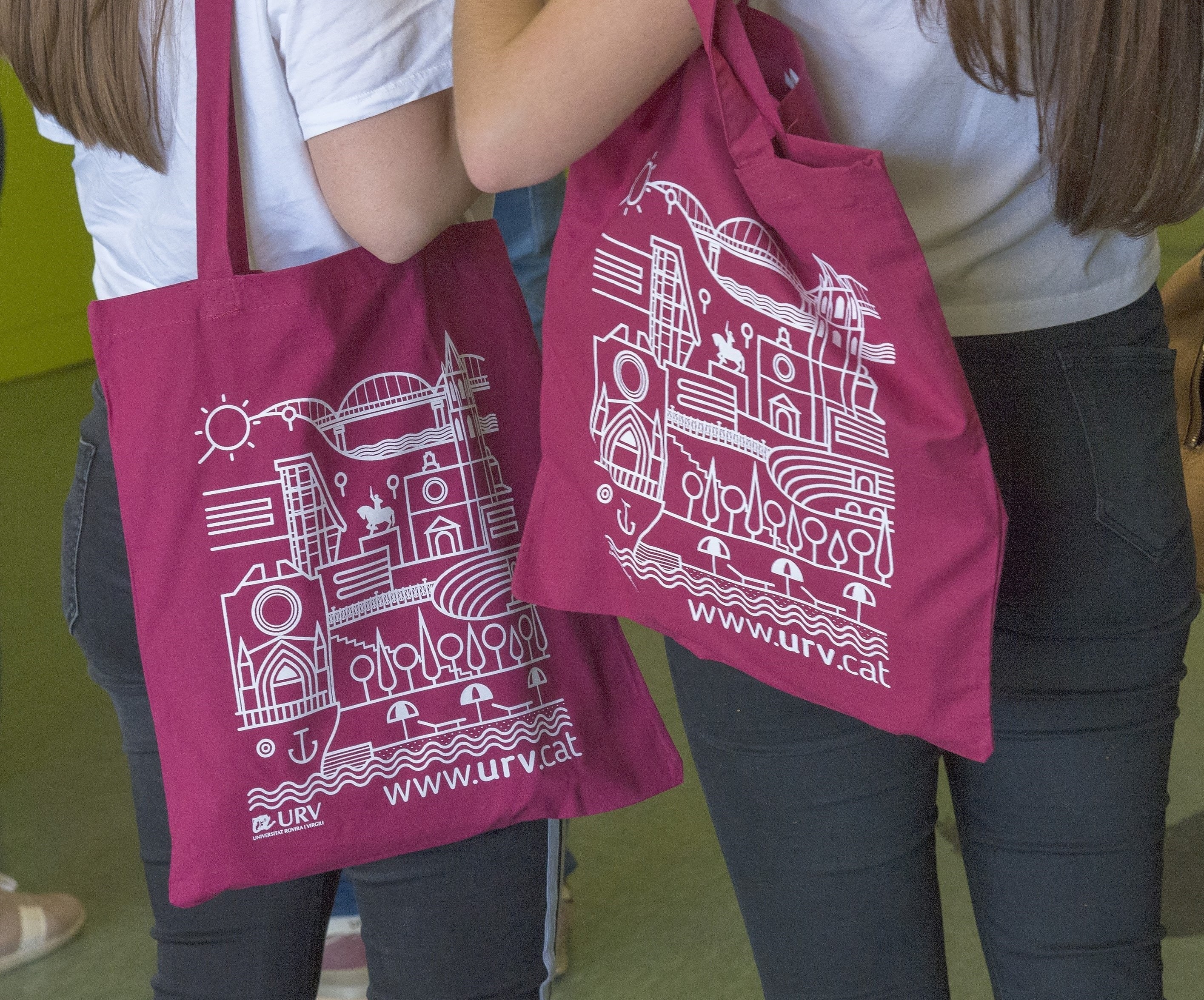 Maroon cotton tote bag