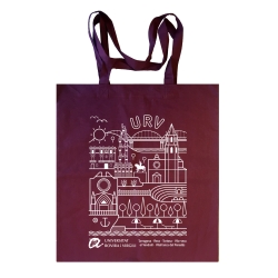 Maroon cotton tote bag